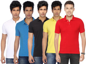 KETEX Multi Slim Fit Polo T Shirt Pack of 5