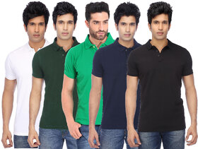 KETEX Multi Slim Fit Polo T Shirt Pack of 5