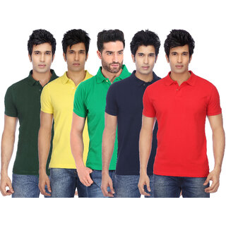 KETEX Multi Slim Fit Polo T Shirt Pack of 5