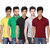 Ketex Multicolor Slim Fit Polo T Shirt (Pack of 5)
