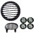 Combo Head Light+Tail light+Indicator Set Cover For Bajaj Avenger Street 220 Bike Headlight Grill (Black)
