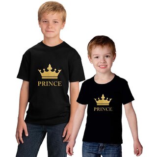 Black Color Brother Brother T-shirt Combo-Prince