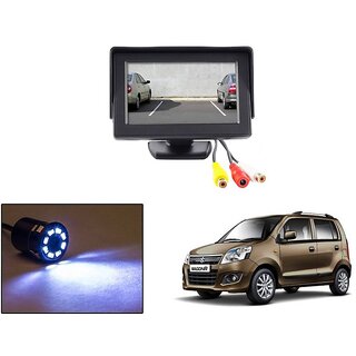 Reverse Parking Camera Display Combo For Maruti Suzuki Wagon R - Night Vision Camera with 4.3 inch LCD TFT Monitor Display