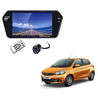 7 Inch Full HD Bluetooth LED Video Monitor Screen with USB , Bluetooth + 8 LED Reverse Parking Camera For Tata Tiago