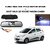 Combo of 4.3 Inch Rear View TFT LCD Monitor Mirror and Night Vision LED Reverse Parking Camera For Hyundai Eon