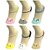 DDH Loafer no show Socks For Women / girls Cat Print-Pack Of 6