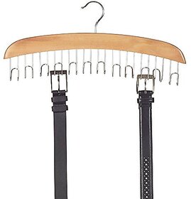 Kudos Wooden Premium Belt Hanger - Also For Ties, Belt, Jewellery, Accessories Etc
