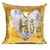 Kartik  Stylish Sequin Mermaid Throw Pillow Cover with Magical Color Changing Reversible 16X16 Set of 1 Golden  Silver