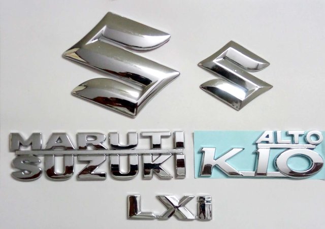 Buy Logo MARUTI SUZUKI ALTO K10 Monogram Chrome Car Monogram Emblem BADGE  FAMILY PACK Online @ ₹499 from ShopClues