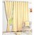Famekart Faux Silk Plain Cream Window  Door Curtain (Pack of 3 Piece 7 Feet Curtains)