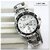 NEW RS Round Dial Silver Metal Strap Quartz Watch for Men