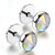 Men's Screw Stud Silver Color Barbell Earrings with Round Opal Cubic Zirconia CZ, 316L Stainless Steel