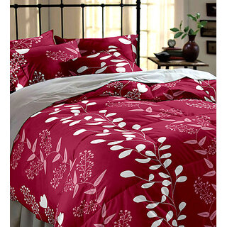 Angel home glace cotton double bedsheet with 2 pillow cover