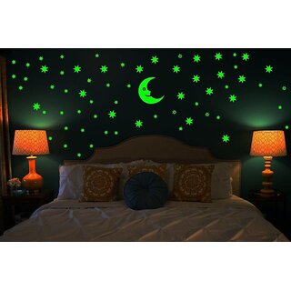 Wall Whispers Multicolor Glowing PVC Wall Stickers For Kids Set of 1