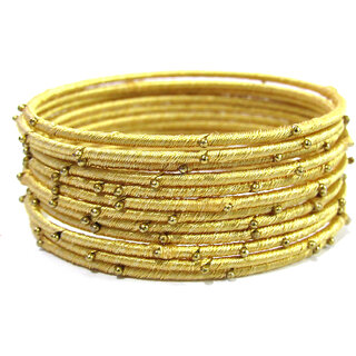                       Golden Thread Bangles Set of 12                                              