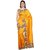 Meia Yellow Raw Silk Self Design Saree With Blouse