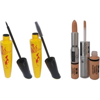 ADS 1612Eyeliner, Mascara With Duble Action(pack of-3)