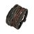 The Jewelbox 100 Genuine Black Leather Brown Dyed Rope Stylish Wrist Band Strand Bracelet Boys Men