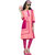 Meia Pink Printed Rayon Stitched Kurti