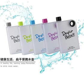 Do your Best Notebook Bottle BPA Free-- Flat Portable cup 380 ML water bottle