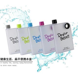 Do your Best Notebook Bottle BPA Free-- Flat Portable cup 380 ML water bottle