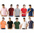 Squarefeet Multicolor Cotton Blend Polo Tshirt Pack Of 10