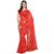 Meia Red Crepe Self Design Saree With Blouse