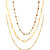 Pack of 3 Gold Plated Unisex Chain By Sparkling Jewellery