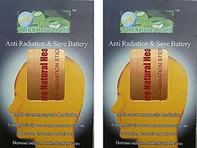 Pack of 2 sticker for mobiles/tablets/laptops/wifi (Gold) - Electro Magnetic Radiation (EMR) neutral