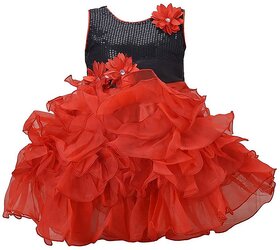 Red Girls Party Frock by Princeandprincess