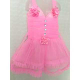 baby pink colour frocks