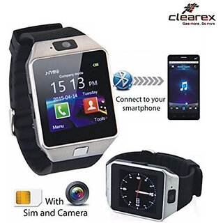 Clearex's Dz09 Square Unisex Smart watch With Sim and With Bluetooth