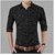 Acro Fly Dropped Check Black Shirt For Men