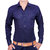 Acro Fly Navy Blue Solid Shirt For Men