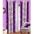 Famekart Supremo Purple Artistic Tree Design Window  Door Curtain (Pack of 2  Piece 7 Feet Curtains)