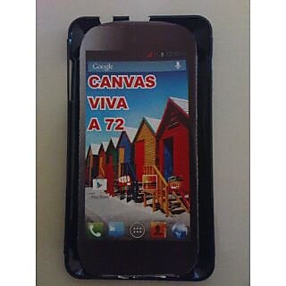 Micromax Canvas Viva A72 Hard Plastic Mobile Back Case Cover SGP Company High Quality Material Black Color
