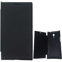 Black Premium Leather Flip Cover case for Gionee ELife E7