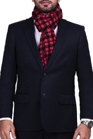 CHOKORE Men's Casual Red & Black color check Acrylic Woolen Muffler, Scarf & Stole for Winter.