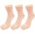 Neska Moda 3 Pair Women Brown Formal Plain Cotton Ankle Length Thumb Socks S29