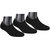 Neska Moda 3 Pair Unisex Black Cotton No Show Loafer Socks S190