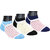 Neska Moda 3 Pair Unisex Multicolor Cotton No Show Loafer Socks S697