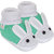 Neska Moda Baby Boys and Girls Soft Mint Cotton Fur Booties For 0 To 12 Month BT16