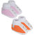 Neska Moda Pack Of 2 Baby Infant Soft Orange and Baby Pink Booties For Age Group 0 To 12 Months SK184andSK180