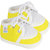 Neska Moda Baby Boys and Girls Lace Yellow Booties For 0 To 12 Months Infants SK146