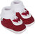 Neska Moda Baby Boys and Girls Butterfly Maroon Booties For 0 To 12 Months Infants BT85