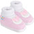 Neska Moda Baby Boys and Girls Butterfly Baby Pink Booties For 0 To 12 Months Infants SK175