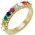 Jaipur Gemstone 18K Gold Plated Navratan Ring for Unisex