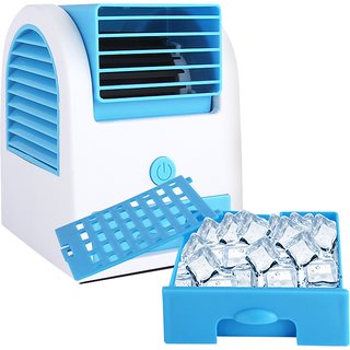 Right traders Mini Small Fan Cooling Portable Desktop Dual Bladeless Air Cooler USB