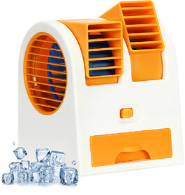 Right traders  Mini Small USB Air Cooling Fan - Portable Dual Bladeless Air Conditioner