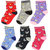 Neska Moda Cotton Ankle Length Multicolor Kids 6 Pair Socks For 7 To 13 Years SK298